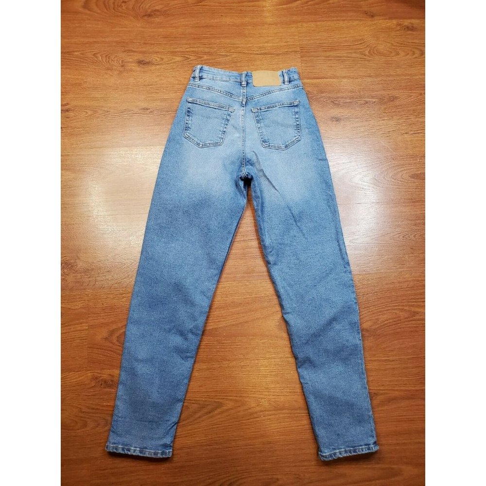 Divided Jeans Womens 2x28 Blue Denim High Rise Cotton Blend Tapered leg H&M